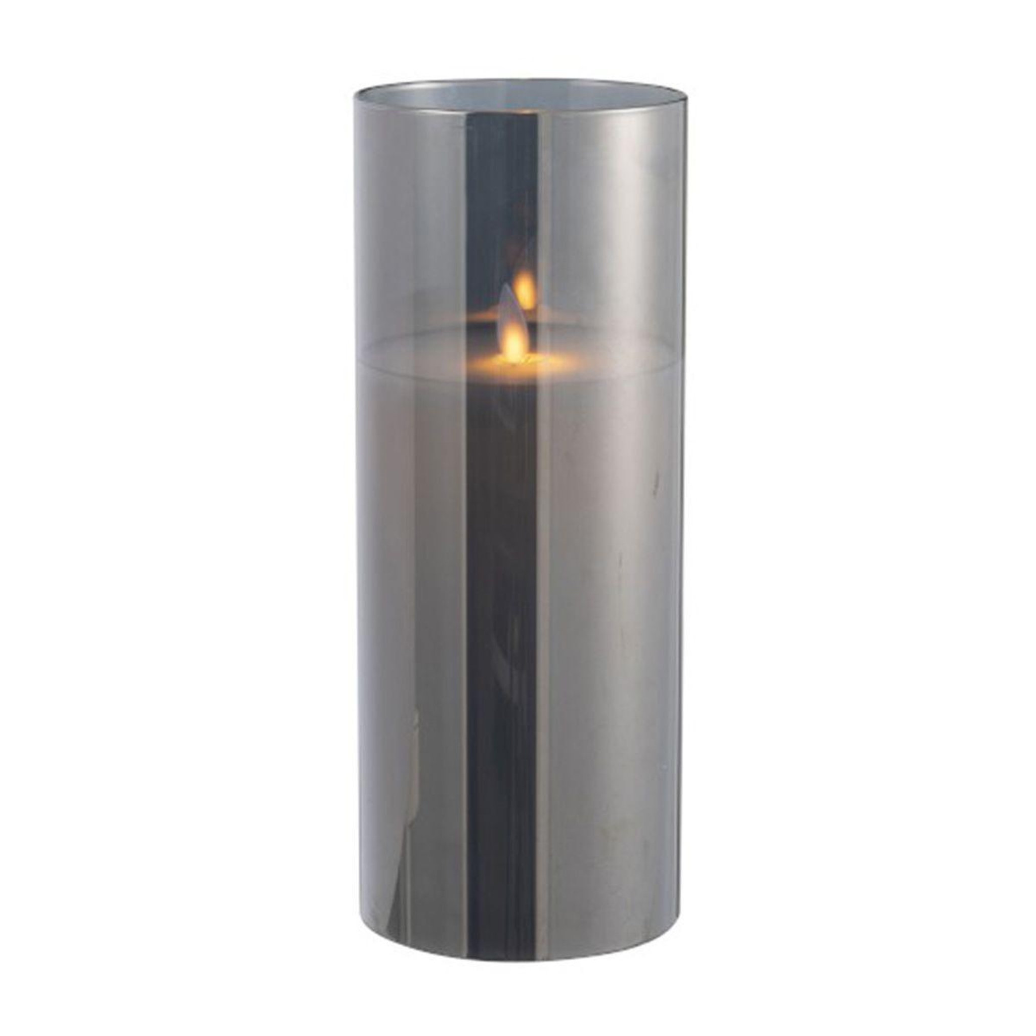 Voir la diapositive 2 : J-LINE Lampe à poser en verre led  bright  25cm gris