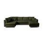 Voir la diapositive 6 : LISA DESIGN Rune - canapé panoramique avec pouf d'appoint - 7 places - style scandinave - gauche