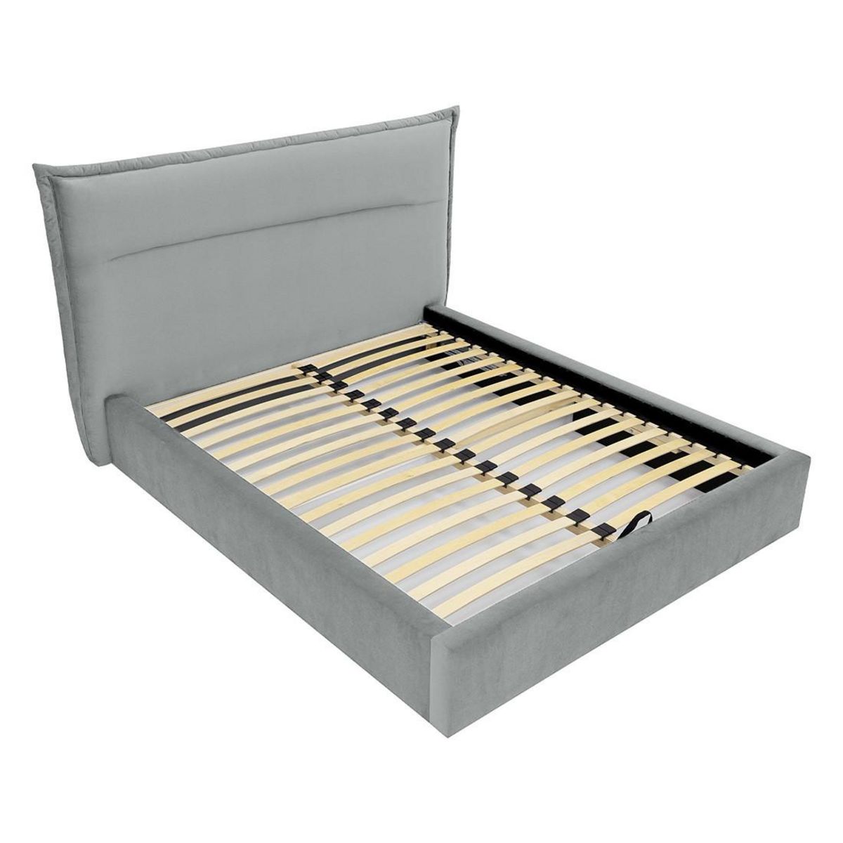 BEST MOBILIER Emy - lit coffre - 180x200 cm - en velours - sommier inclus