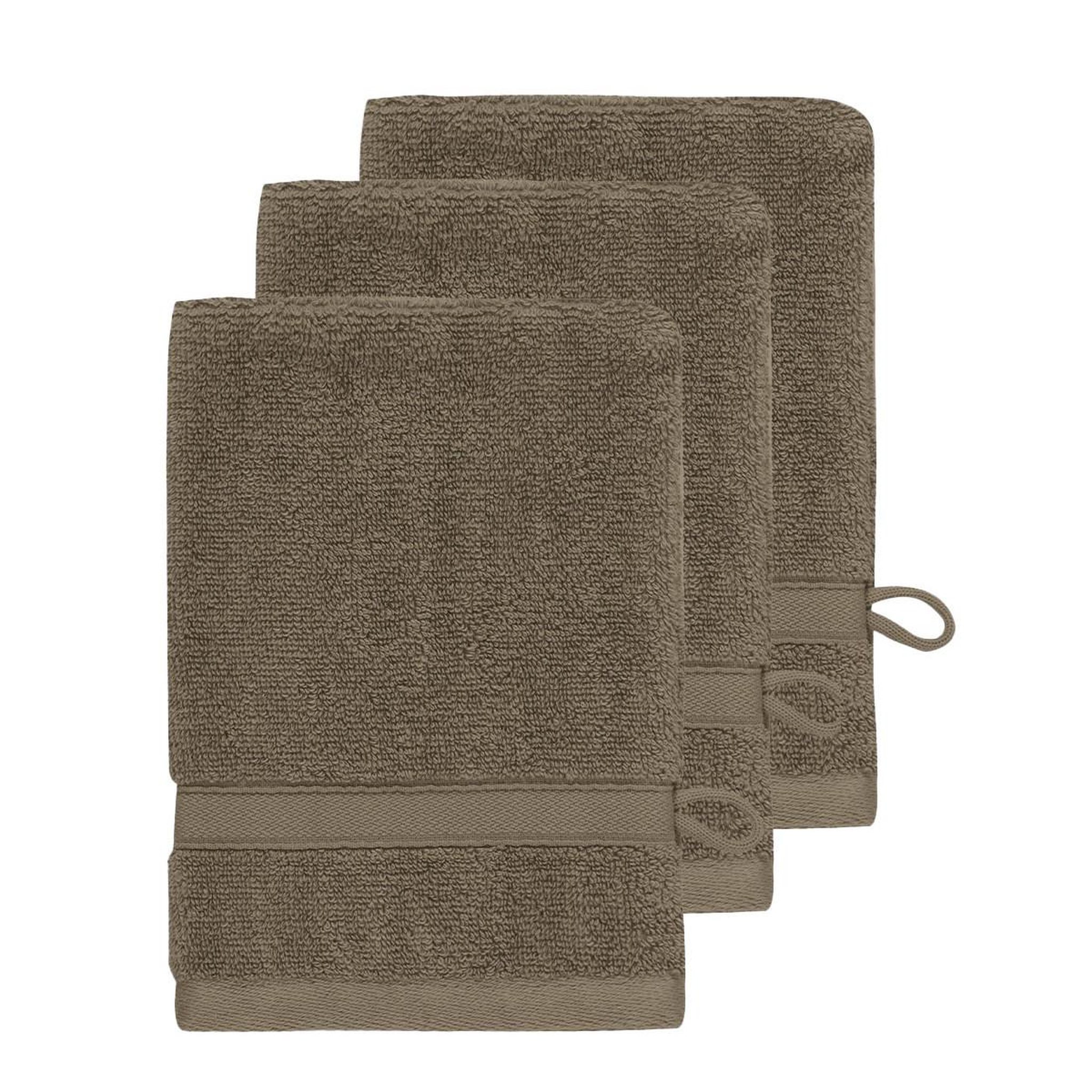 Voir la diapositive 1 : Sensei Maison Lot de 3 gants de toilette 600 g/m² SENSILK - 16x22 cm