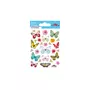  Stickers Papillons colorés - Paillettes - 7,5 x 10 cm