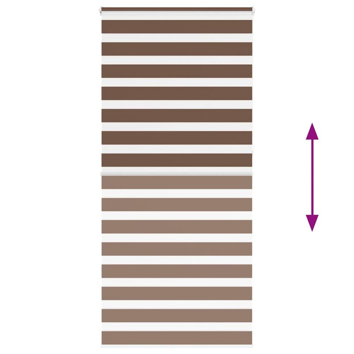 VIDAXL Store zebre marron 115x230cm largeur du tissu 110,9cm polyester