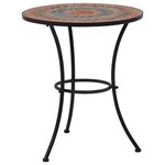 VIDAXL Table de bistro mosaïque Orange/gris 60 cm Ceramique