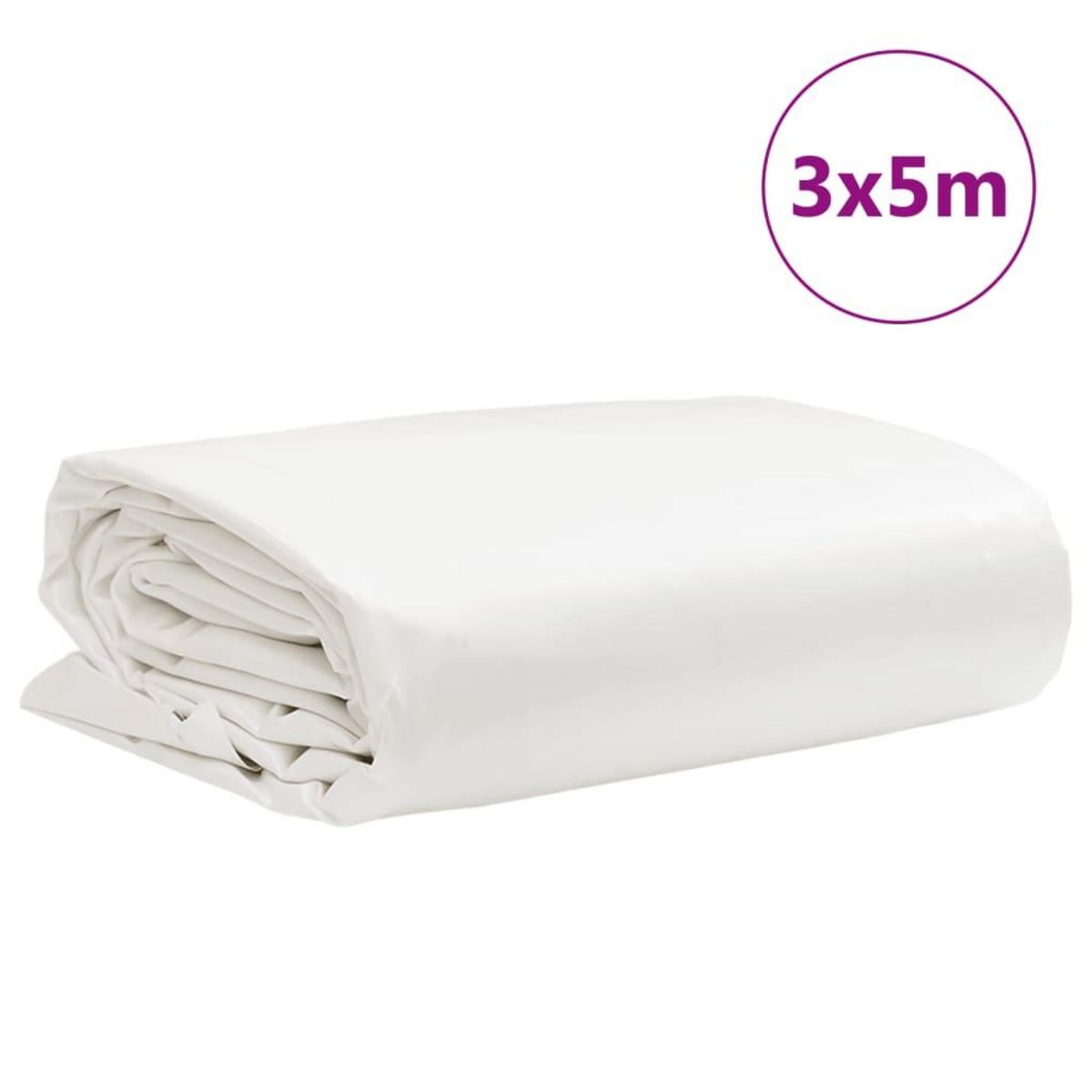 VIDAXL Bache blanc 3x5 m 600 /m²
