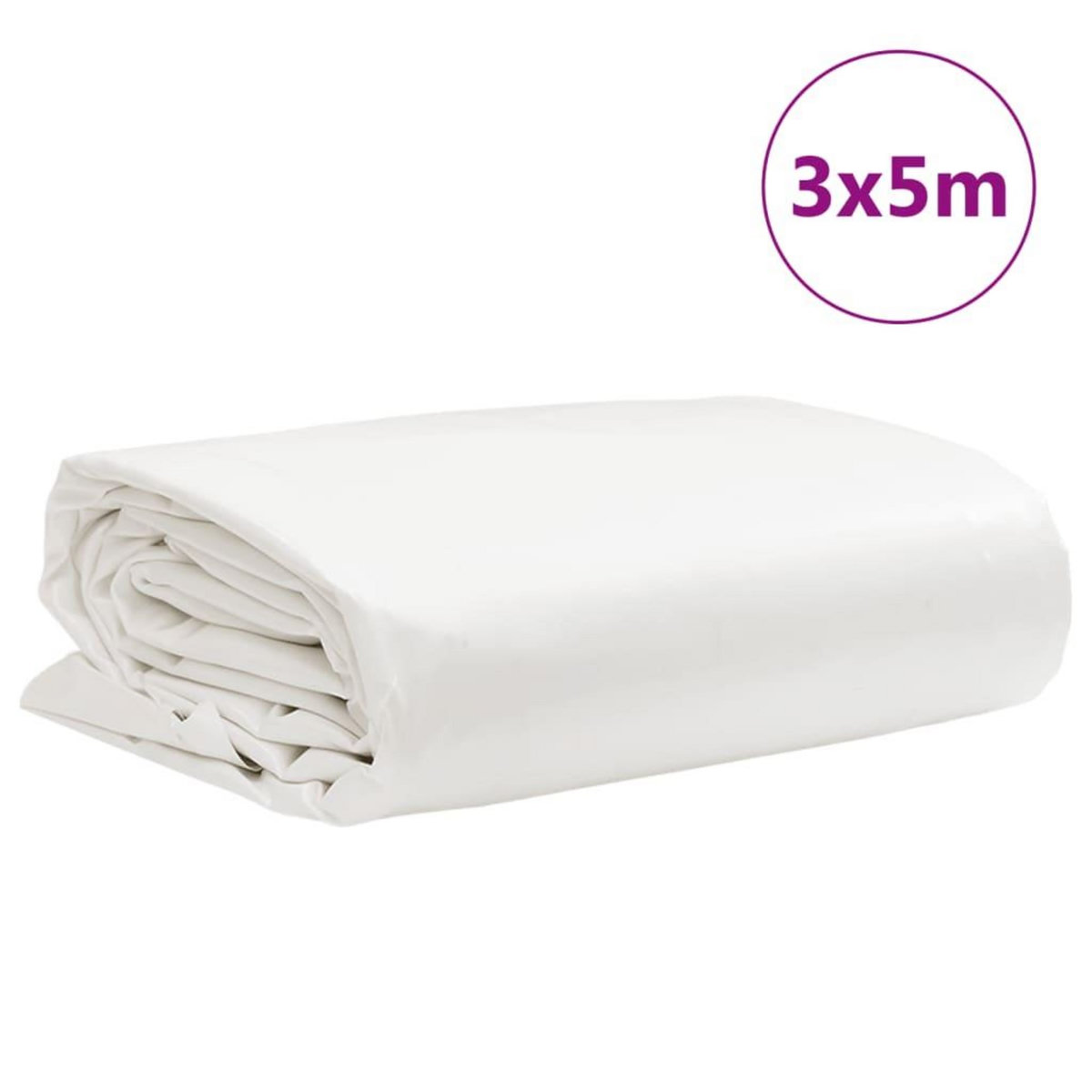 VIDAXL Bache blanc 3x5 m 600 /m²