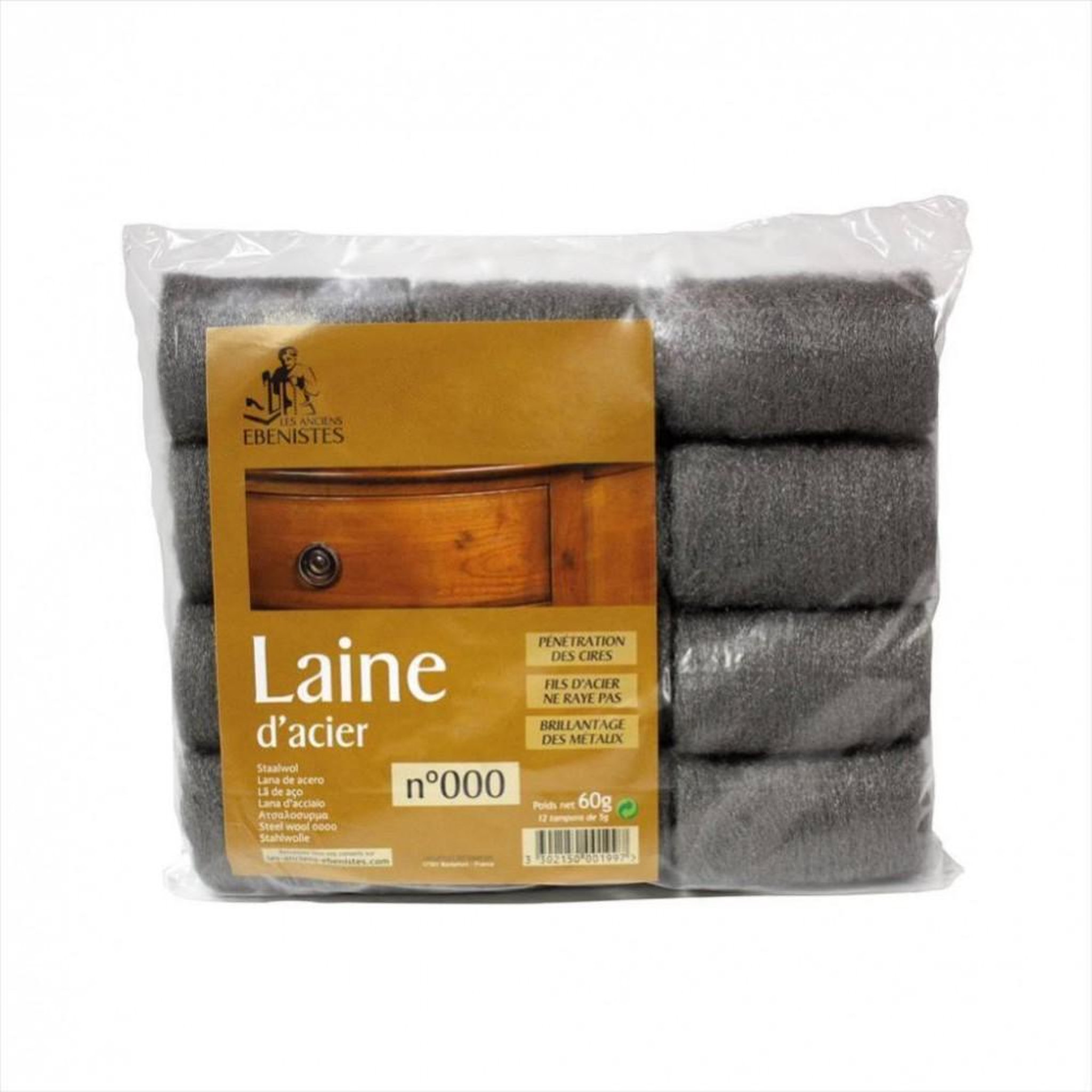 CENTRALE BRICO Laine d'acier N°000 LES ANCIENS EBENISTES