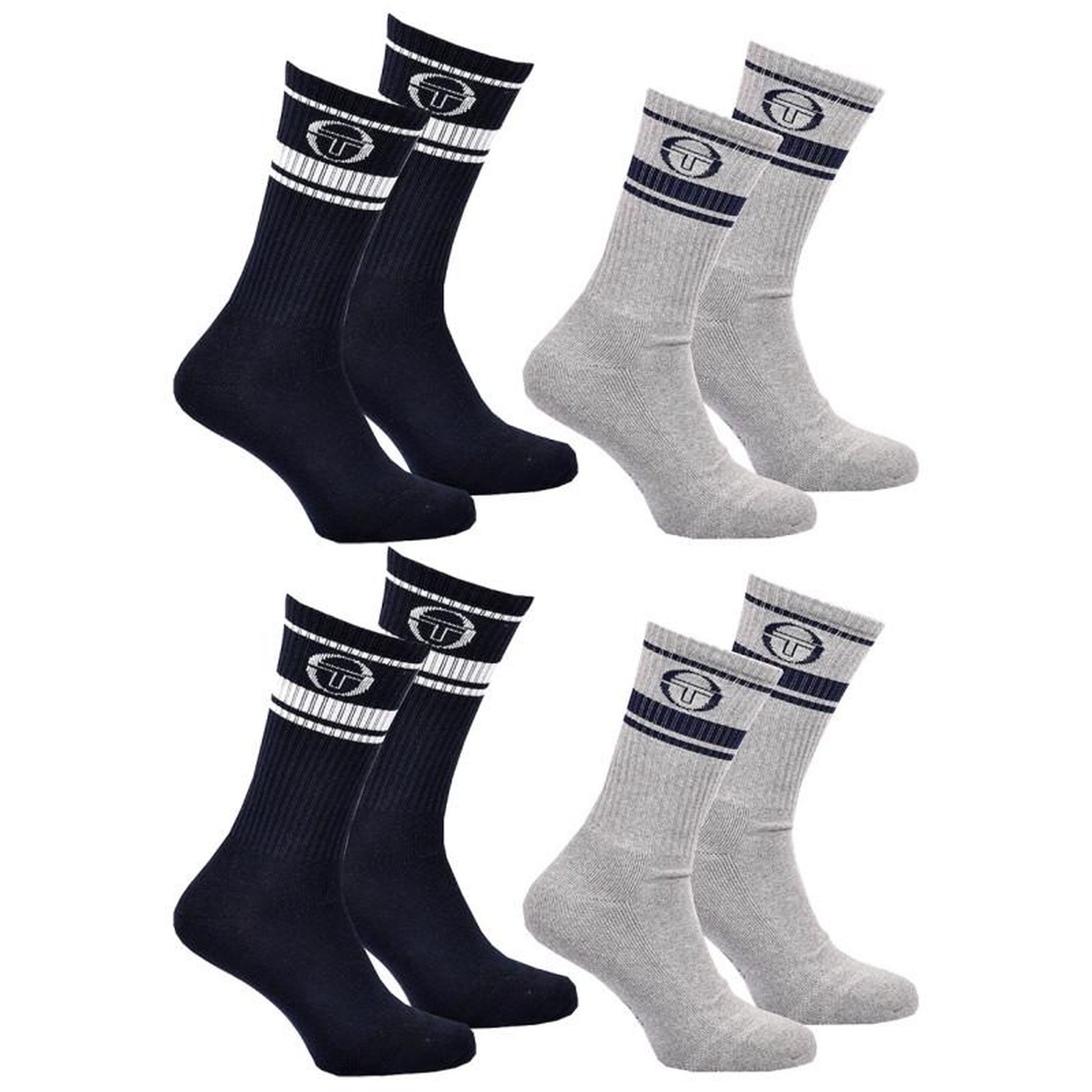 Voir la diapositive 1 : SERGIO TACCHINI Chaussettes TENNIS SERGIO TACCHINI Lot de 4 Paires
