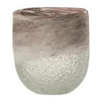 Paris Prix Photophore en Verre Design  Scavo  15cm Gris