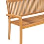 Voir la diapositive 5 : VIDAXL Banc 3 places empilable de jardin 159 cm Bois de teck solide