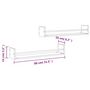 Voir la diapositive 6 : VIDAXL Etageres murales avec barres 2 pcs chene fume 80x16x14 cm