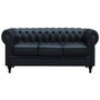 Voir la diapositive 2 : Habitat et Jardin Canapé fixe Chesterfield  Aliza  - 208 x 82 x 70 cm - 3 places - Noir