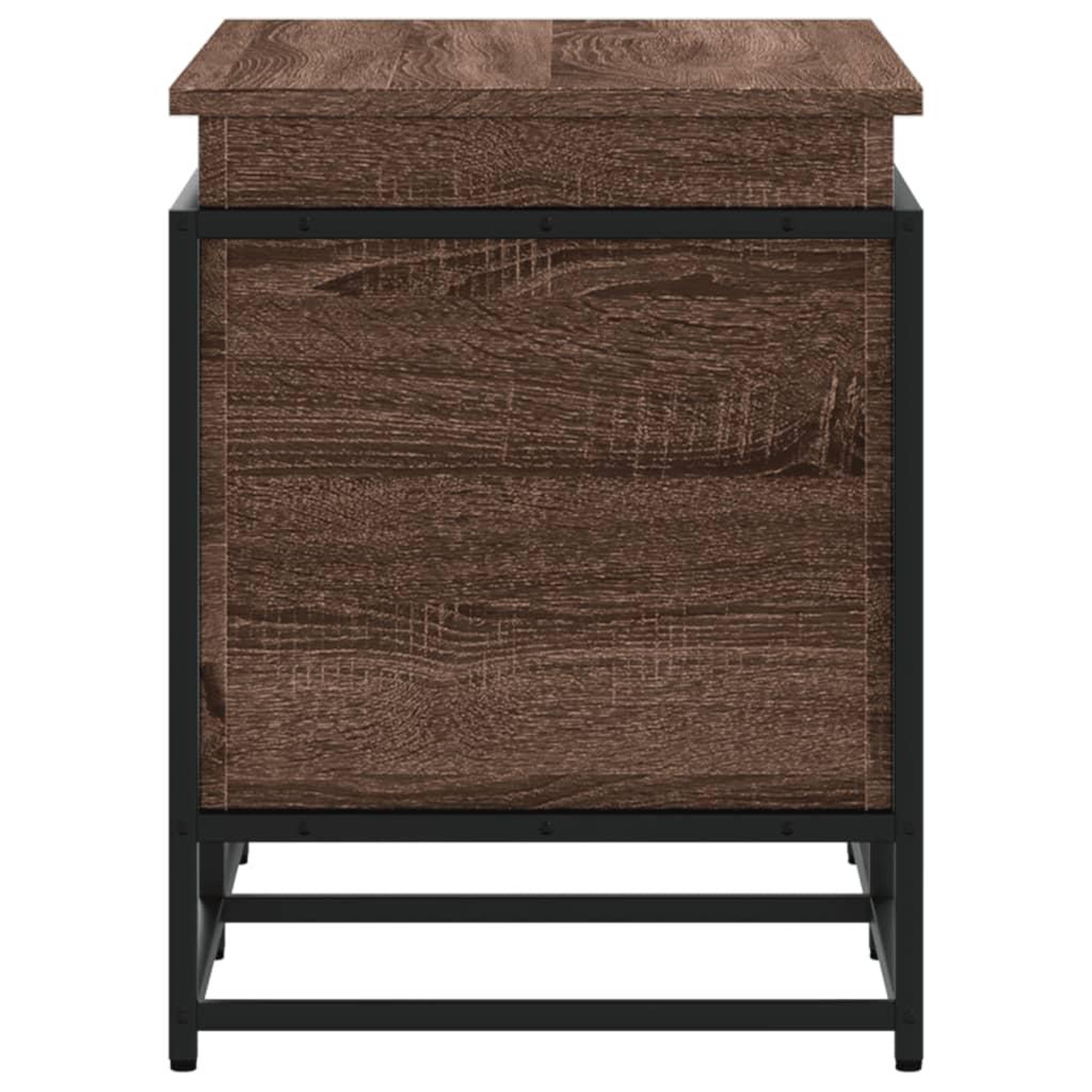 Voir la diapositive 5 : VIDAXL Boîte de rangement avec couvercle chene marron bois ingenierie