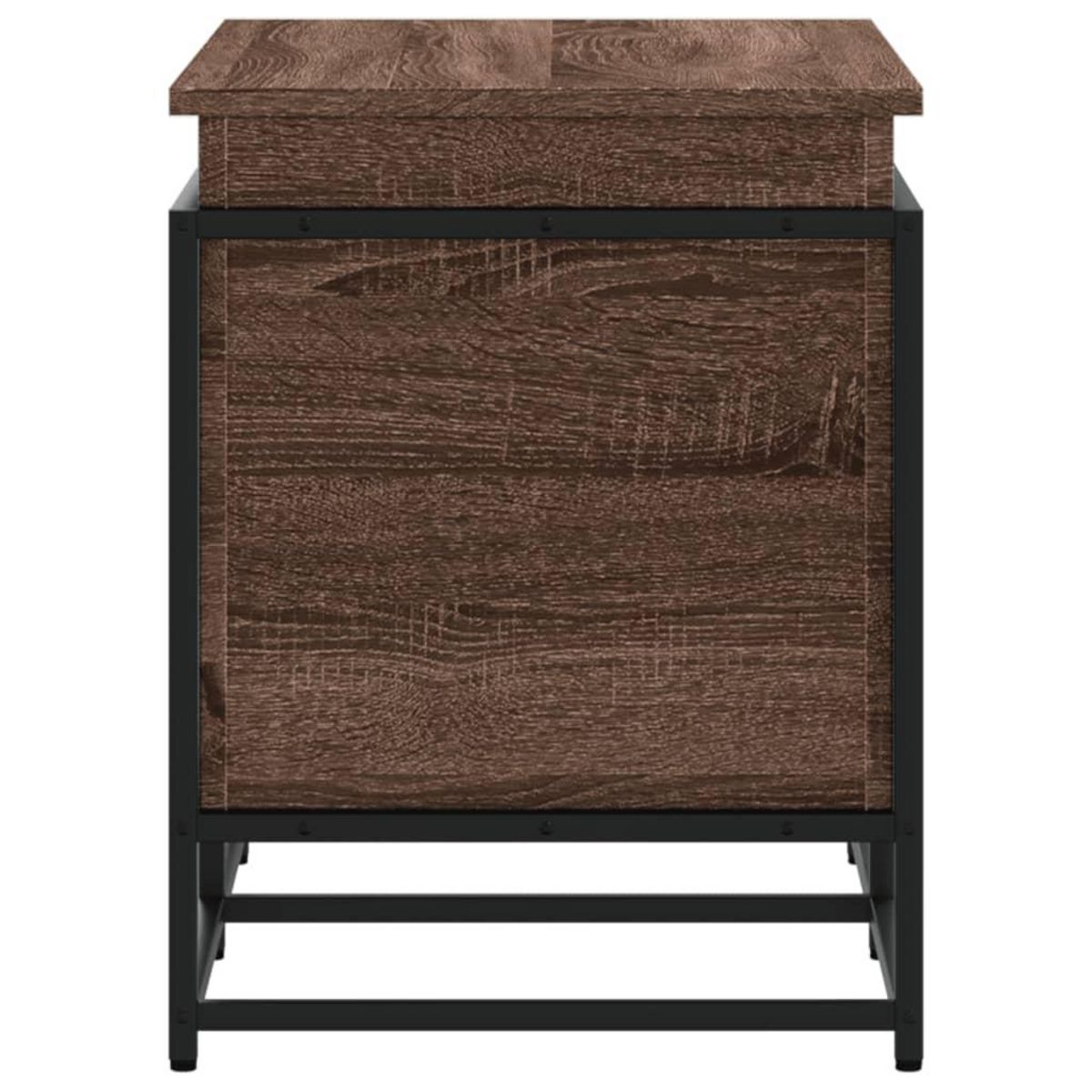 VIDAXL Boîte de rangement avec couvercle chene marron bois ingenierie
