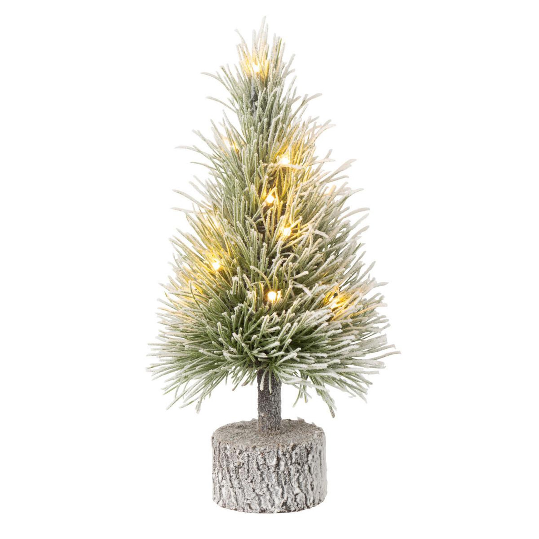 J-LINE Sapin de noël déco à led  russell  36cm vert