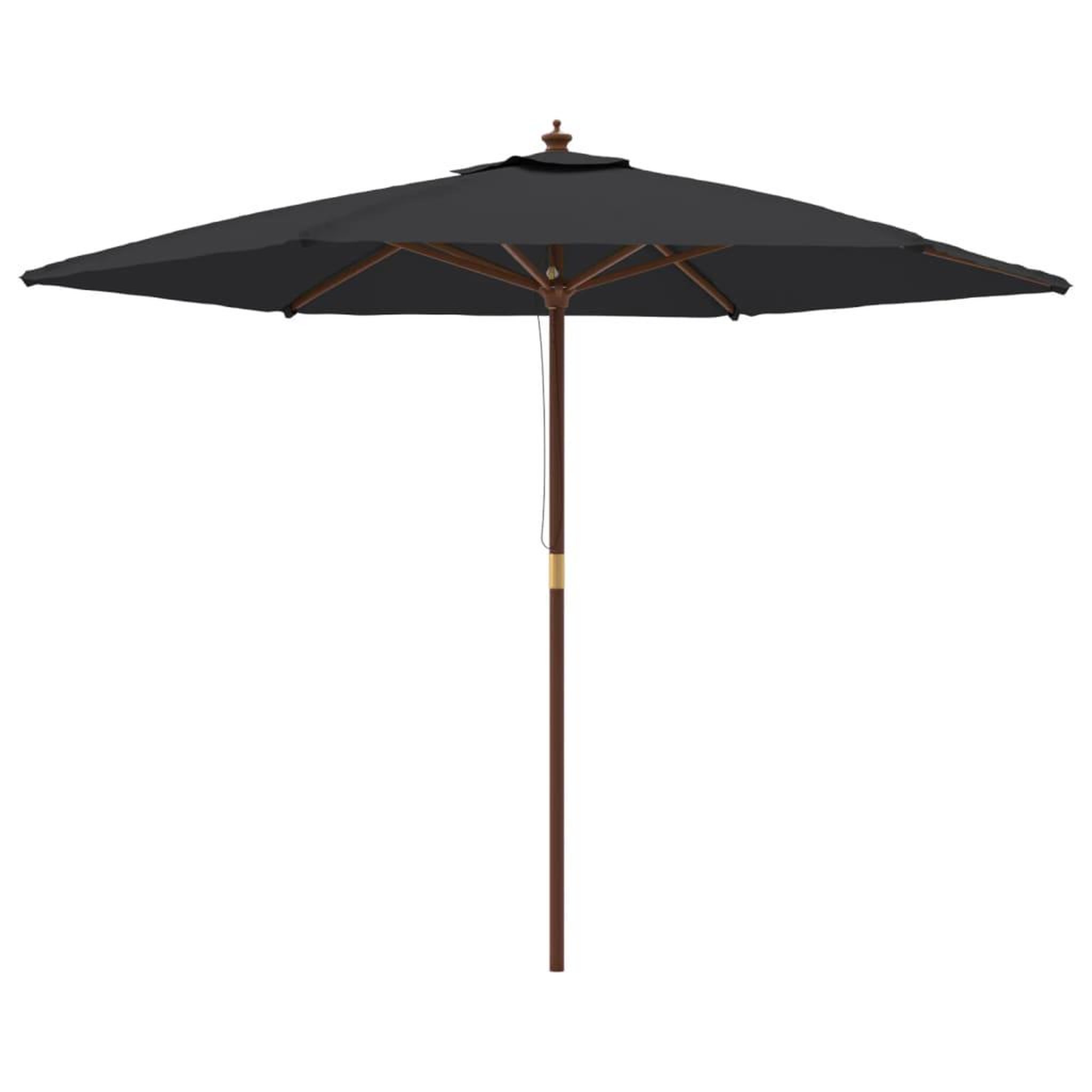 Voir la diapositive 2 : VIDAXL Parasol de jardin avec mat en bois noir 299x240 cm