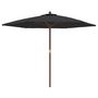 Voir la diapositive 2 : VIDAXL Parasol de jardin avec mat en bois noir 299x240 cm