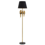 Paris Prix Lampadaire Design  Perroquets  164cm Or & Noir