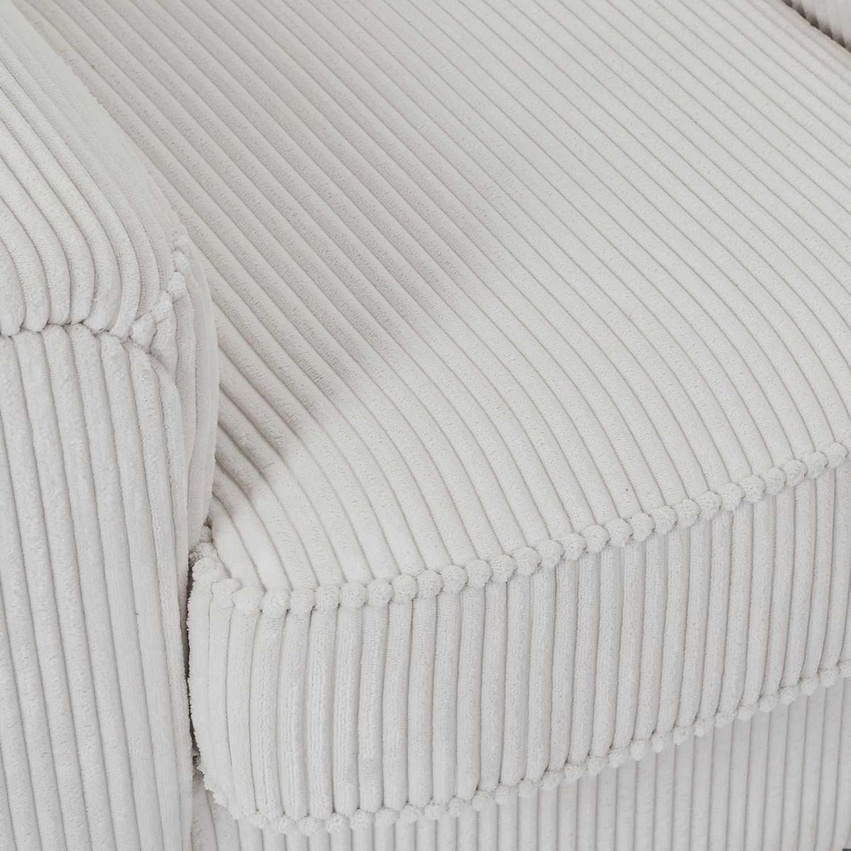 The Home Deco Factory Fauteuil club en tissu côtelé Drammen - Beige