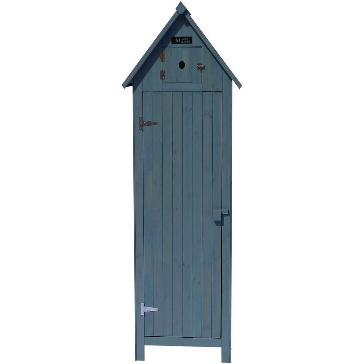 Habitat et Jardin Armoire de jardin  Cabanon  - 77 x 54.5 x 179 cm - Bleu ciel