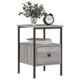Voir la diapositive 3 : VIDAXL Table de chevet sonoma gris 34x36x50 cm bois d ingénierie