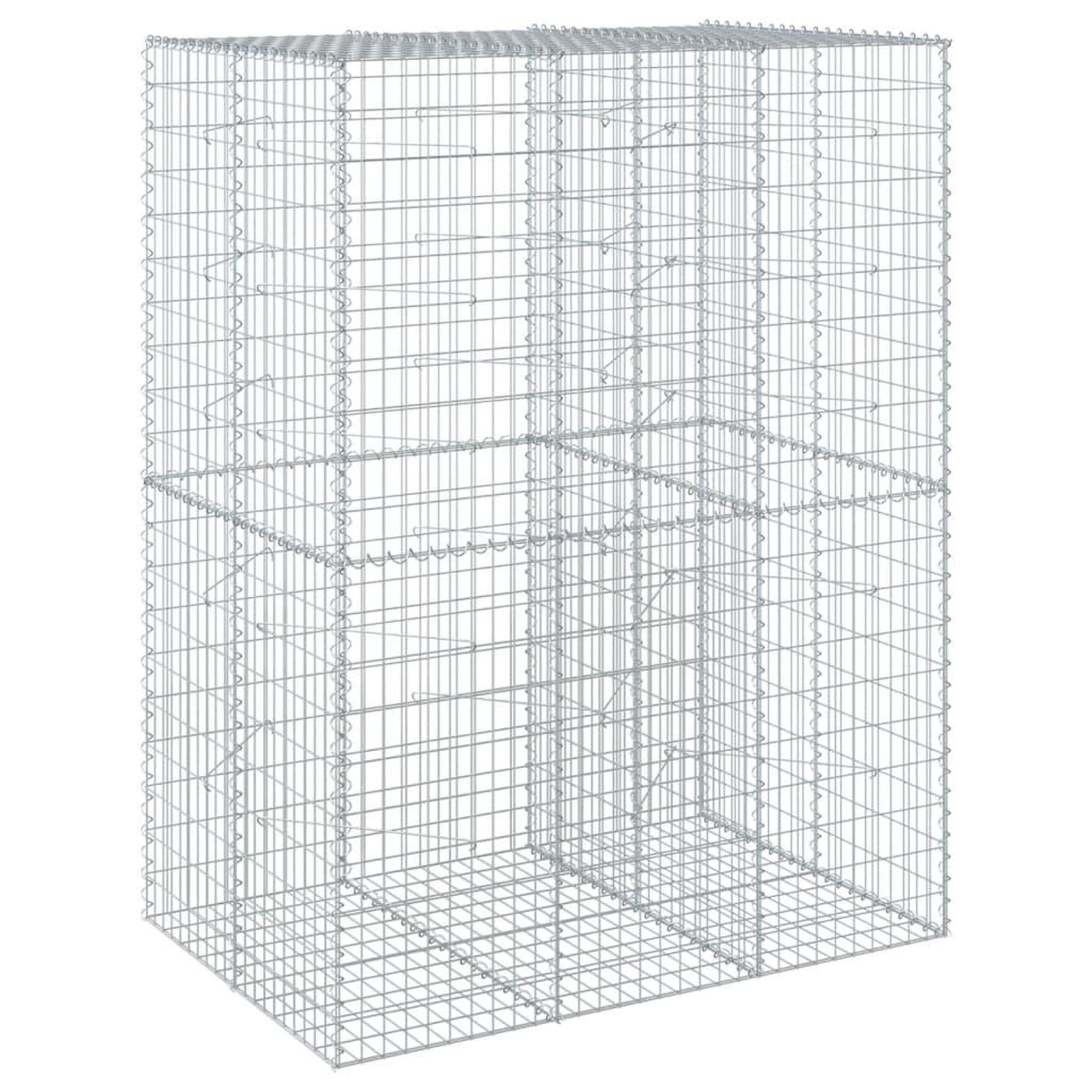 Voir la diapositive 2 : VIDAXL Panier gabion avec couvercle 150x100x200 cm fer galvanise