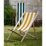 Voir la diapositive 2 : Jardin prive Transat Chilienne agrafée - JARDIN PRIVE - Rayures - Jaune / Blanc