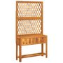 Voir la diapositive 2 : VIDAXL Jardiniere avec treillis et etagere bois massif d'acacia