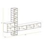 Voir la diapositive 4 : Paris Prix Ensemble Meuble TV Design  Switch VI  270cm Blanc & Noir