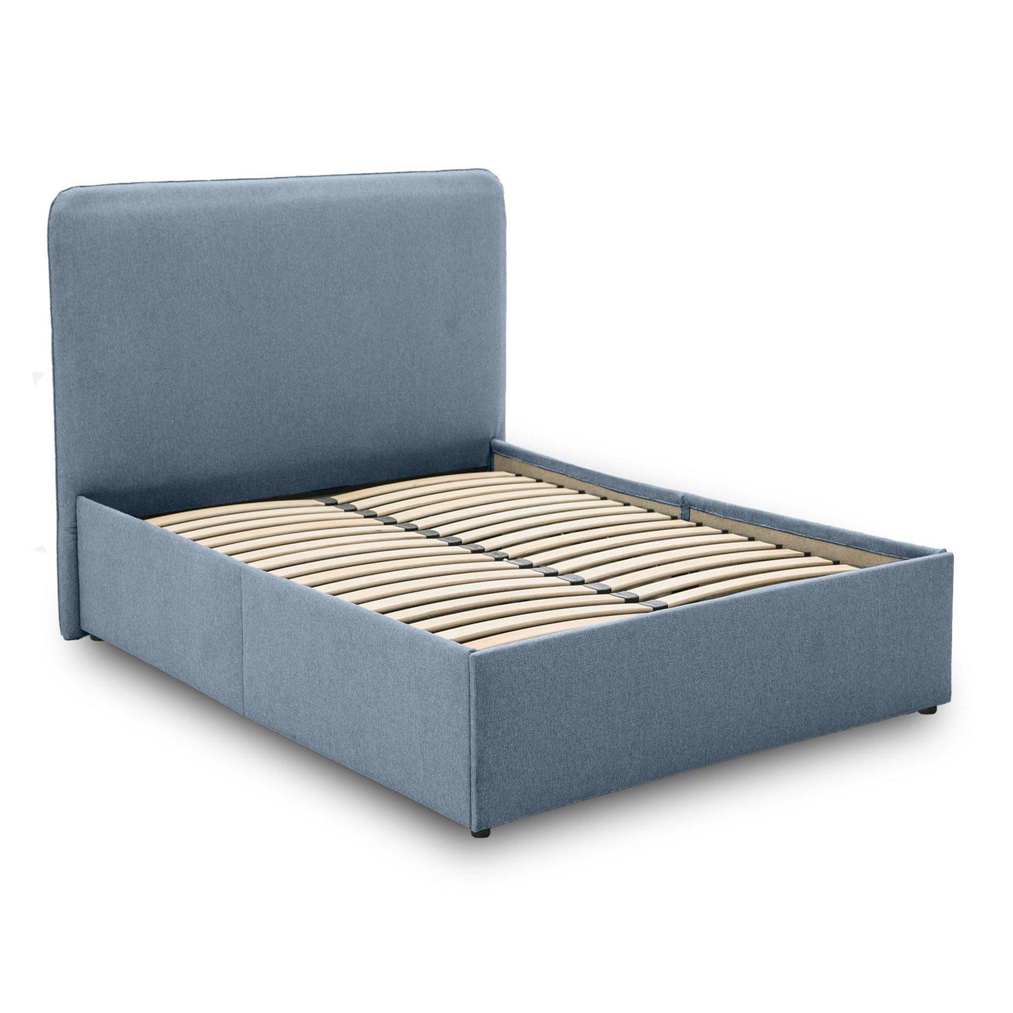 Voir la diapositive 6 : BEST MOBILIER Goyave - lit coffre - 160x200 - en tissu - sommier inclus