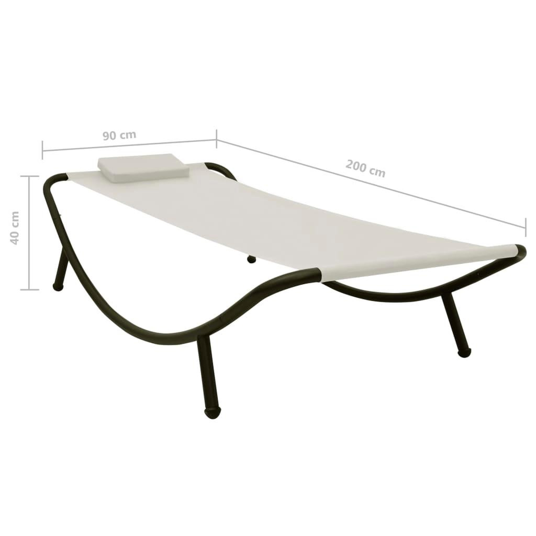 Voir la diapositive 6 : VIDAXL Lit de jardin creme 200x90 cm acier