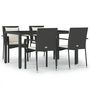 Voir la diapositive 2 : VIDAXL Ensemble a manger de jardin coussins 5pcs Noir Resine tressee