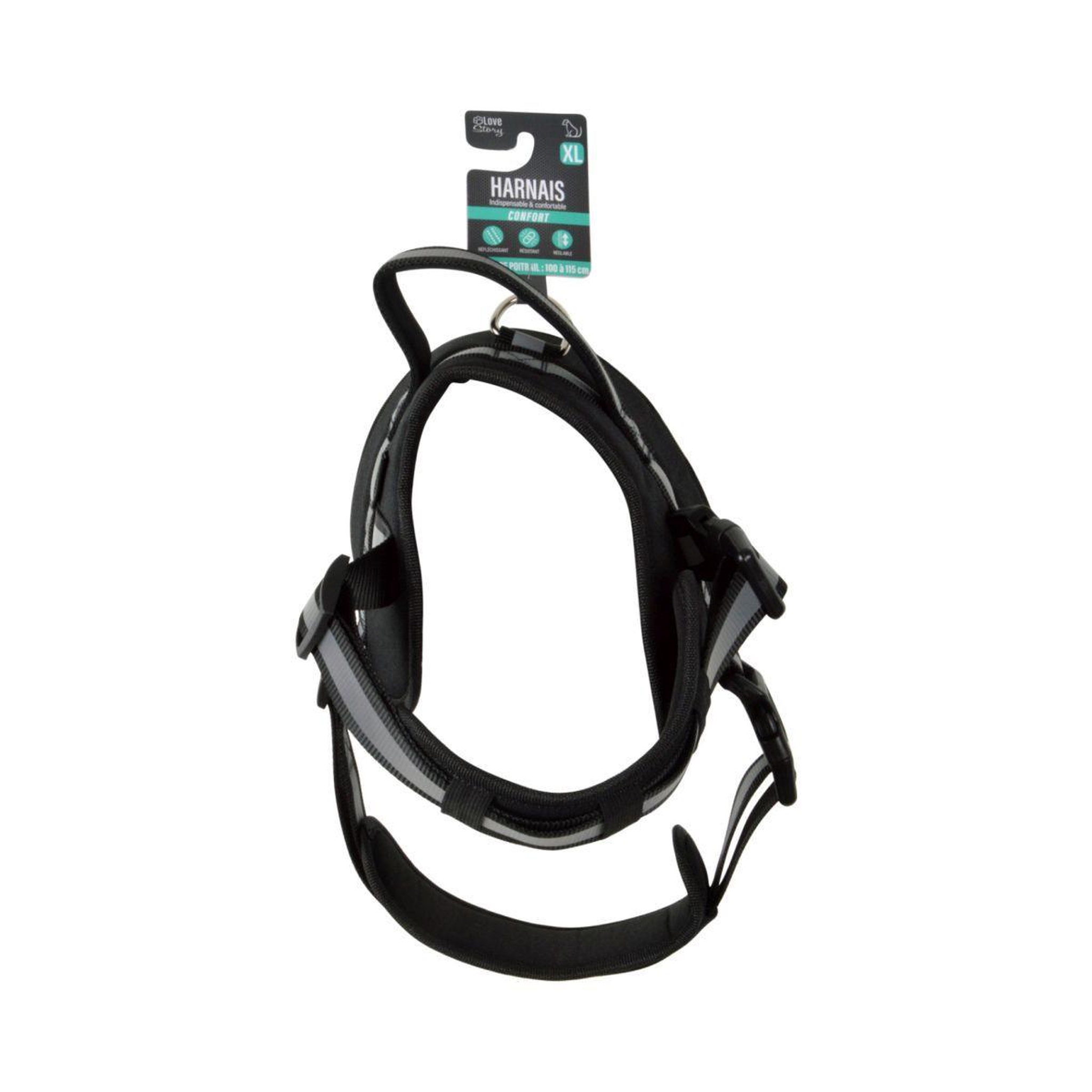 Voir la diapositive 2 : LOVE STORY Harnais réglable confort  essentiel  100-115cm noir