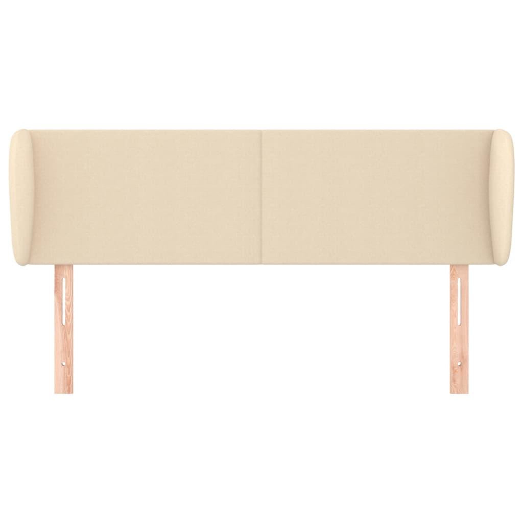 Voir la diapositive 3 : VIDAXL Tete de lit avec oreilles Creme 147x23x78/88 cm Tissu