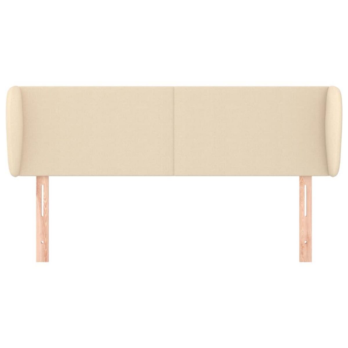 VIDAXL Tete de lit avec oreilles Creme 147x23x78/88 cm Tissu