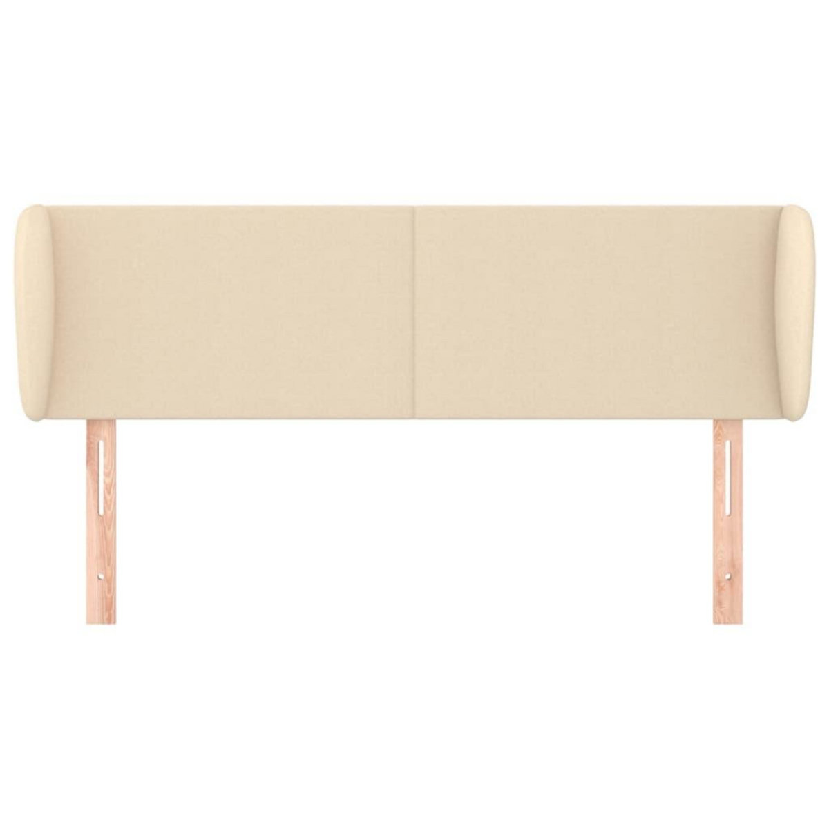 VIDAXL Tete de lit avec oreilles Creme 147x23x78/88 cm Tissu