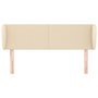 Voir la diapositive 3 : VIDAXL Tete de lit avec oreilles Creme 147x23x78/88 cm Tissu