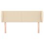 Voir la diapositive 3 : VIDAXL Tete de lit avec oreilles Creme 147x23x78/88 cm Tissu