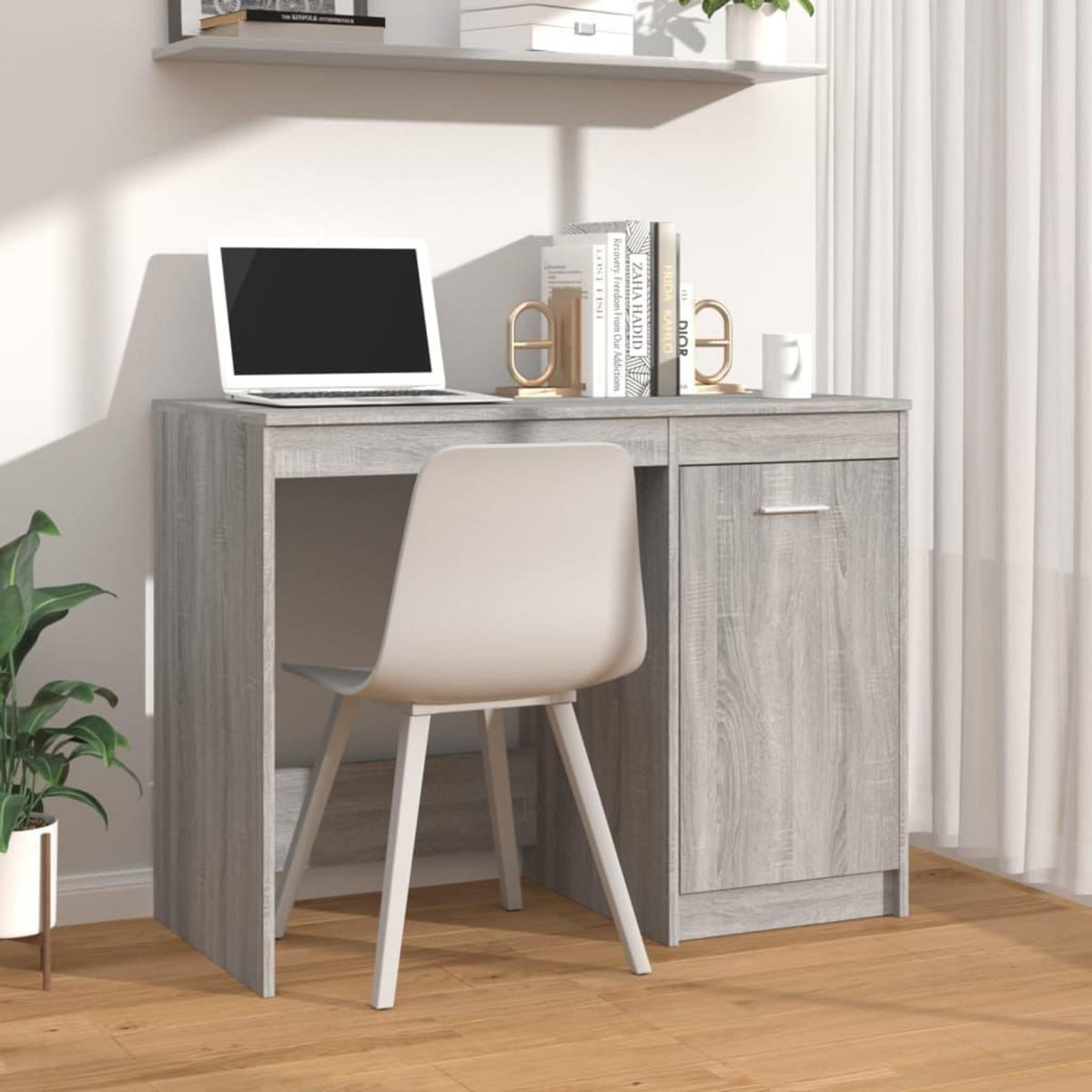 VIDAXL Bureau Sonoma gris 100x50x76 cm Bois d'ingenierie