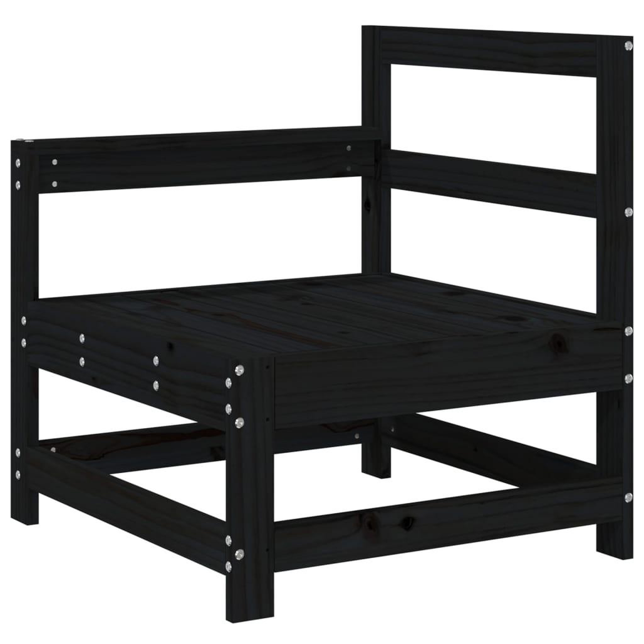Voir la diapositive 3 : VIDAXL Canapes d'angle de jardin 2 pcs noir bois de pin massif