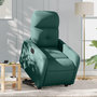 Voir la diapositive 1 : VIDAXL Fauteuil inclinable electrique vert fonce tissu