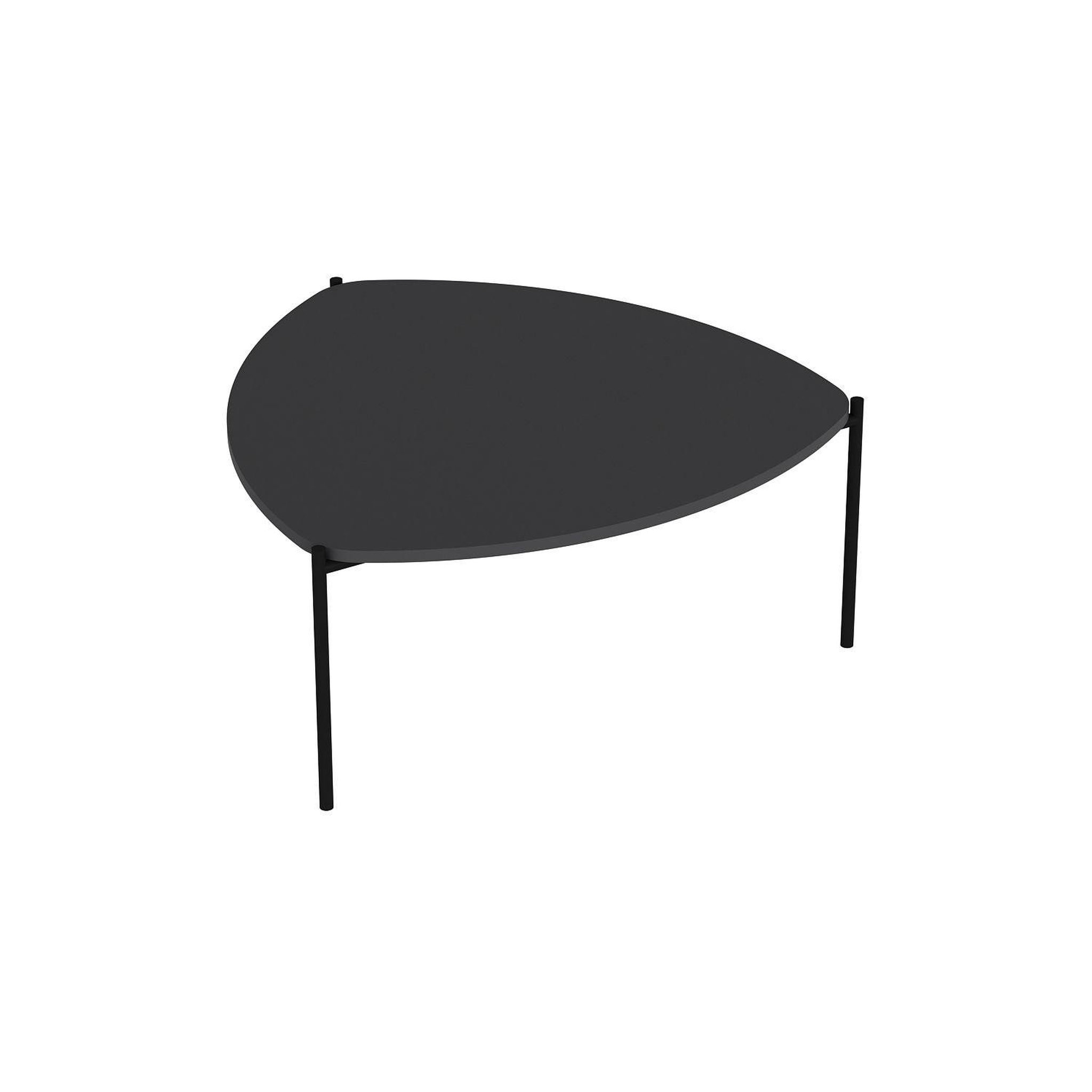 Habitat et Jardin Table basse en bois  lenny  - 90 x 89 x 40 cm - anthracite