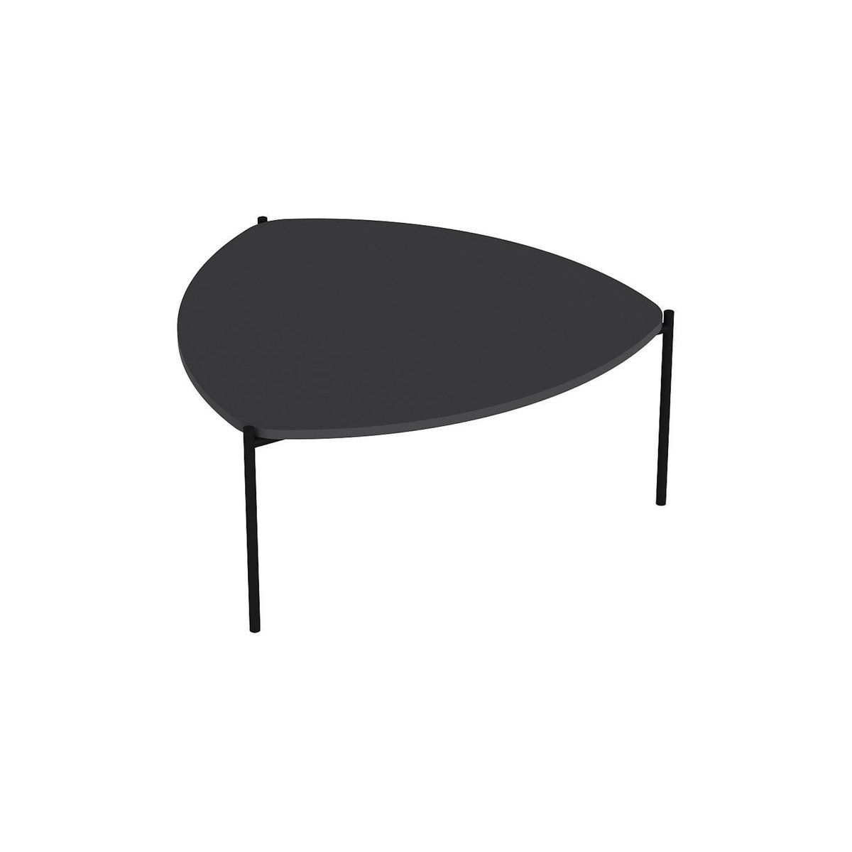 Habitat et Jardin Table basse en bois  Lenny  - 90 x 89 x 40 cm - Anthracite