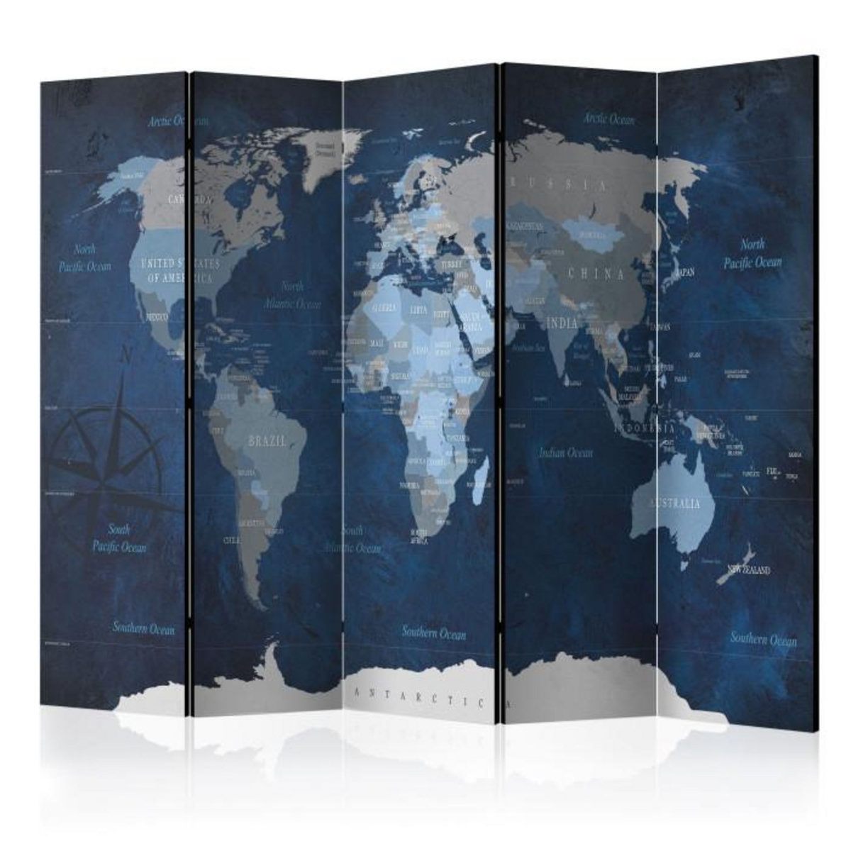 Paris Prix Paravent 5 Volets  Dark Blue World  172x225cm
