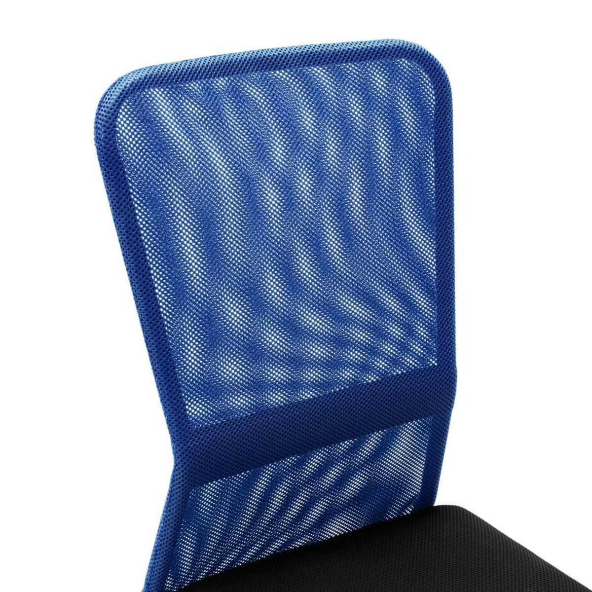 VIDAXL Chaise de bureau Noir et bleu 44x52x100 cm Tissu en maille