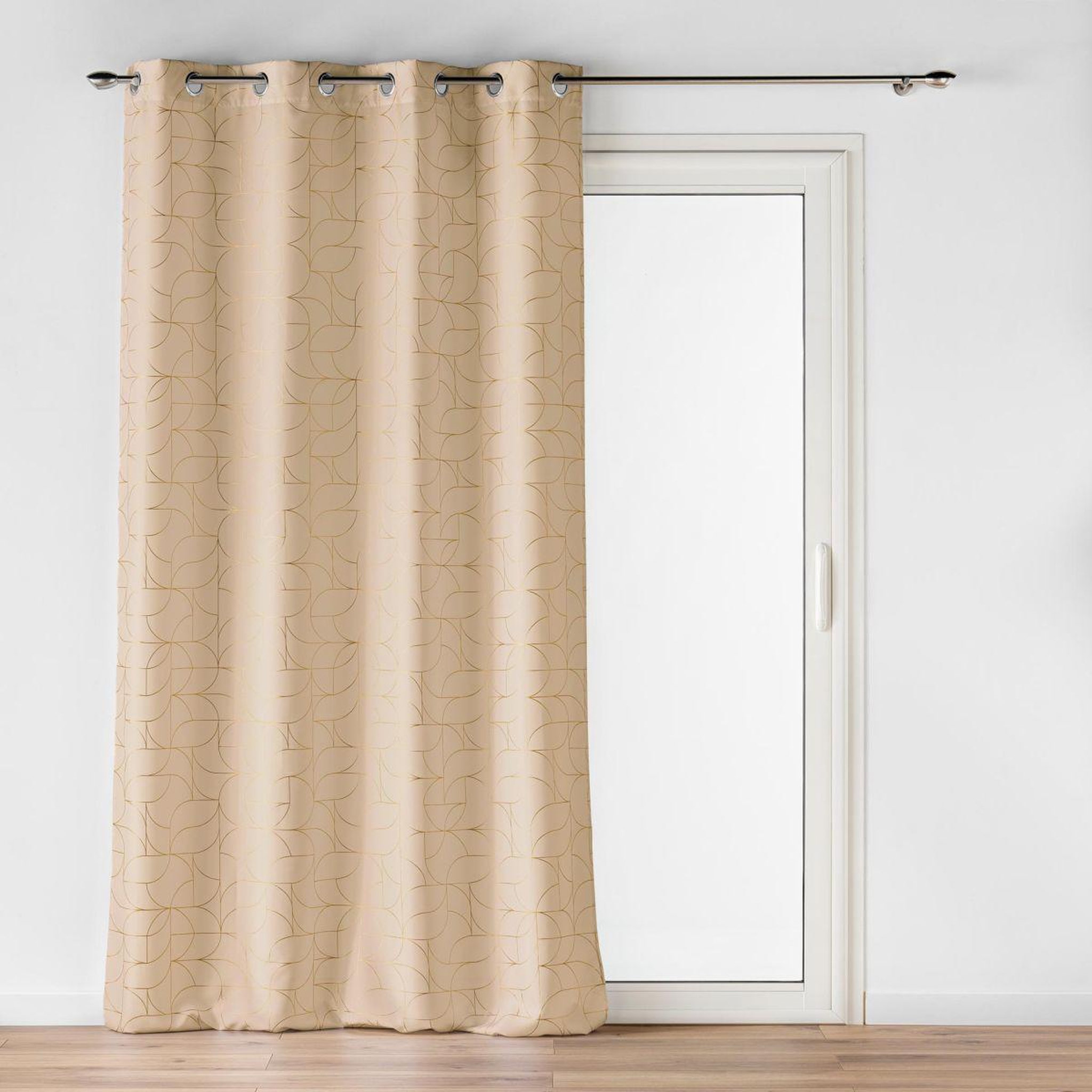 Douceur d'Intérieur Rideau à œillets  louxor  140x260cm beige