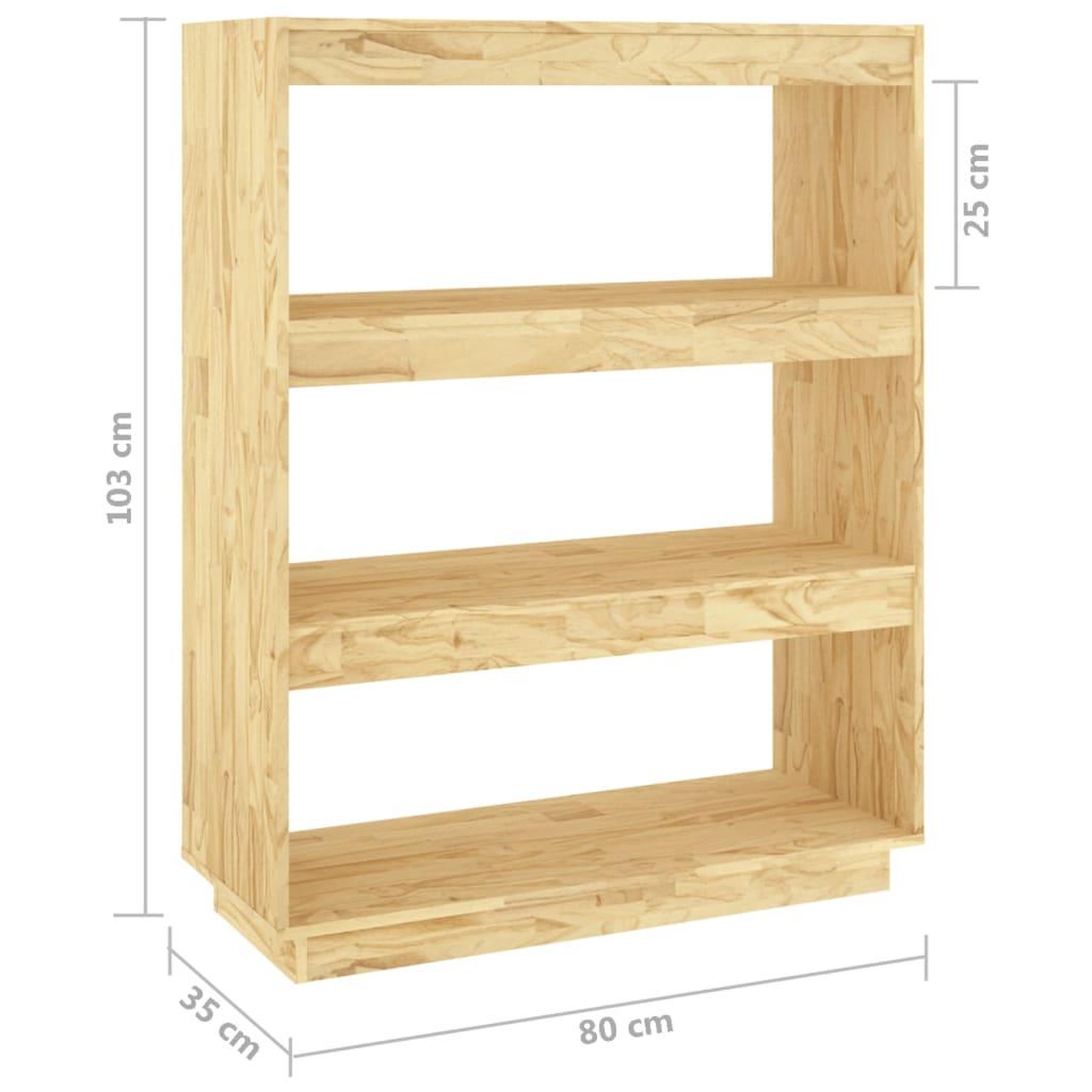 Voir la diapositive 6 : VIDAXL Bibliotheque/Separateur de piece 80x35x103cm bois de pin massif