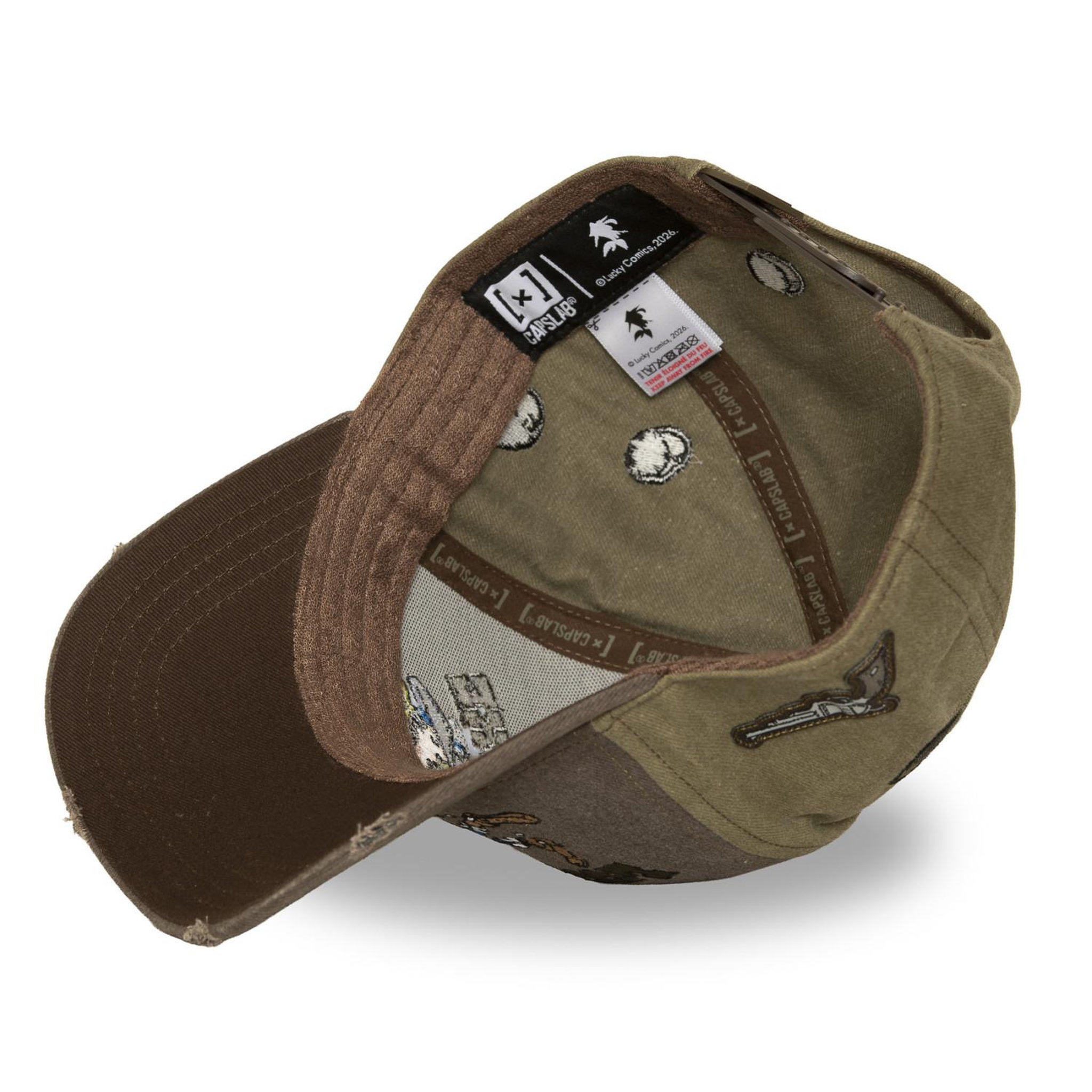 Voir la diapositive 5 : CAPSLAB Casquette trucker premium effet usé Lucky Luke Lucky