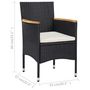 Voir la diapositive 6 : VIDAXL Chaises a manger de jardin lot de 2 Resine tressee Noir