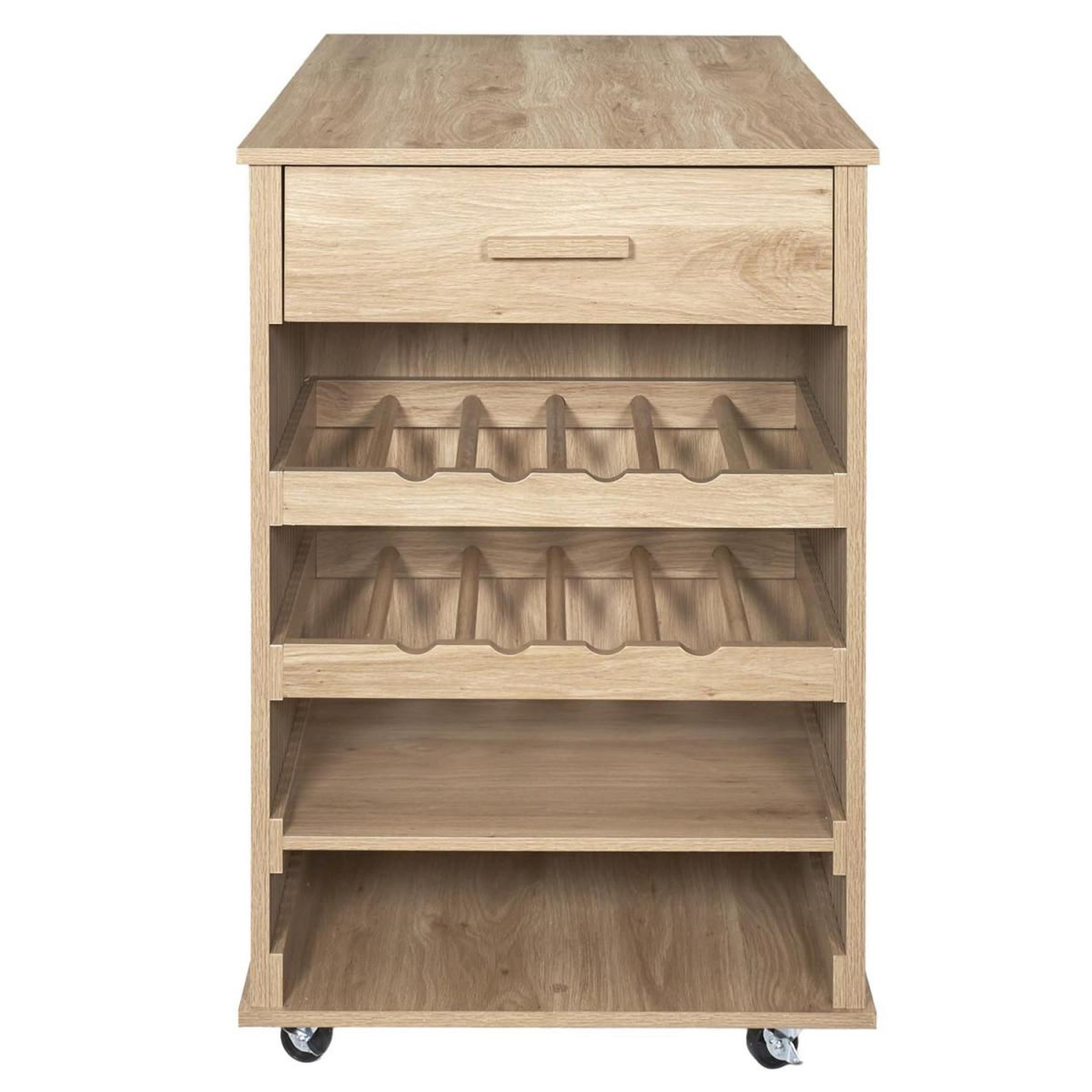 Voir la diapositive 6 : The Home Deco Factory Ilot de cuisine design  klaus  105cm marron