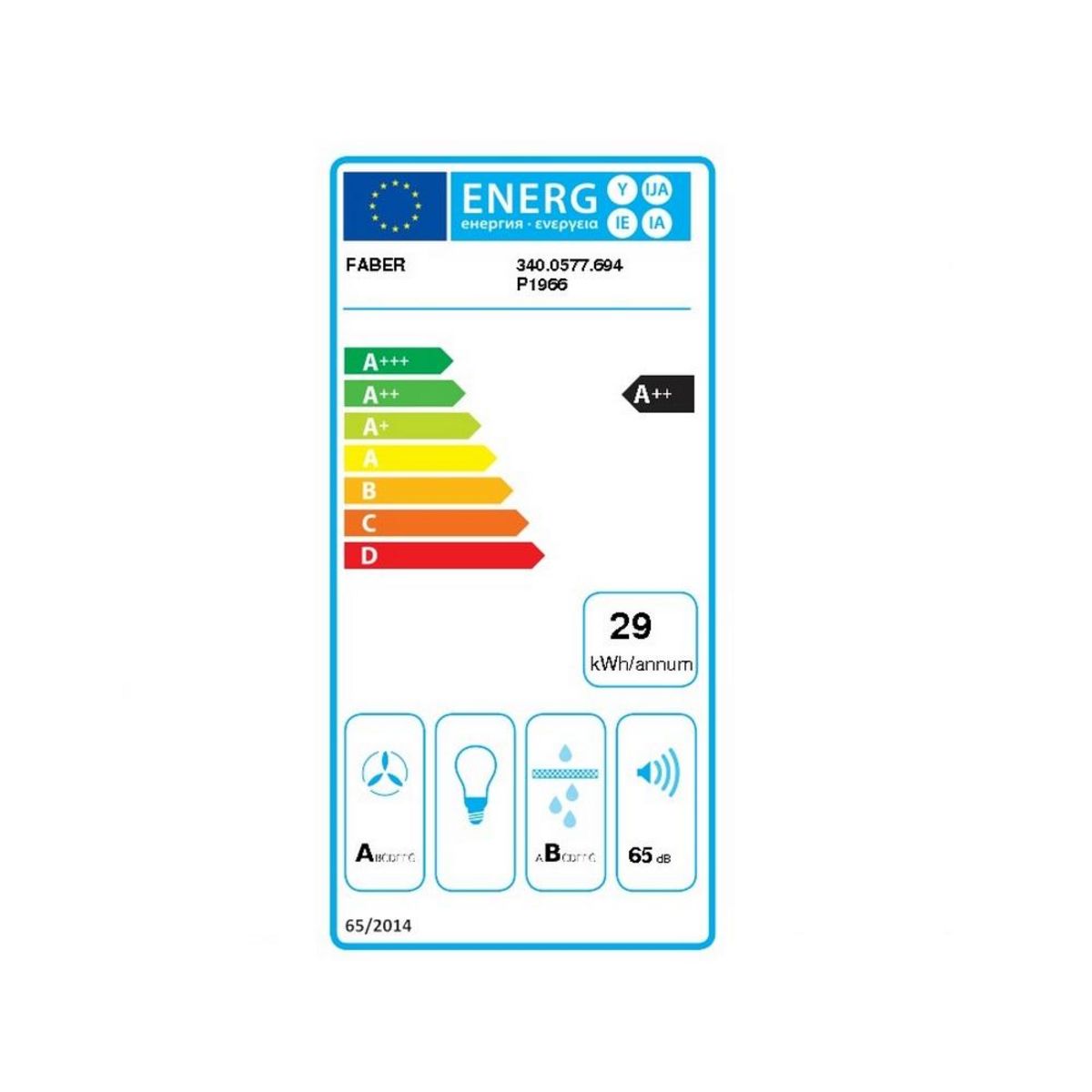 faber Table de cuisson aspirante induction 83cm 4 feux 7400w noir - 5682749